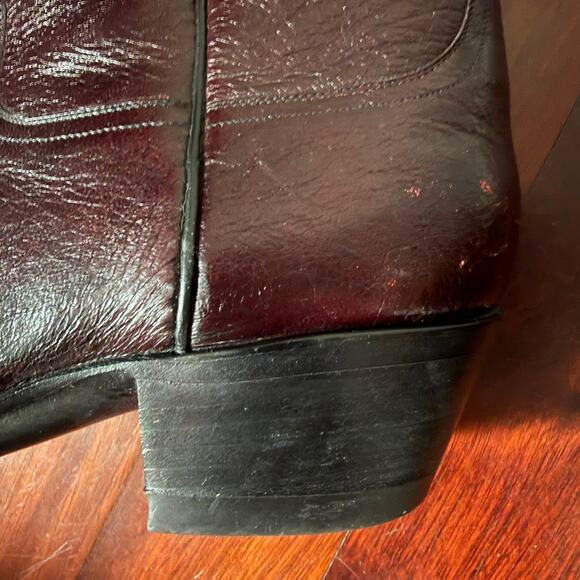 Ammons Custom Handmade Men’s Cowboy Boots 9 Crinkle Shiny Leather main image 12